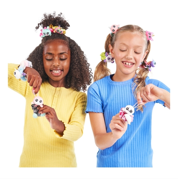 Scrunchmiez Shimmer Series RARE Caticorn Orange Hair Scrunchy Backpack Clip - Picture 3 of 5